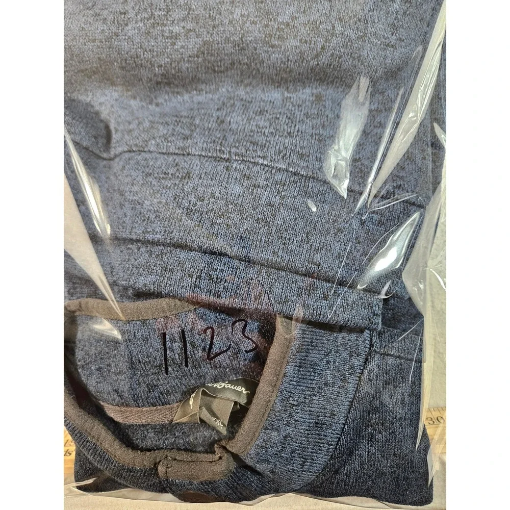Eddie Bauer Radiator Fleece‎ Snap Mock Pullover Mens XXL Blue Heather 1326578